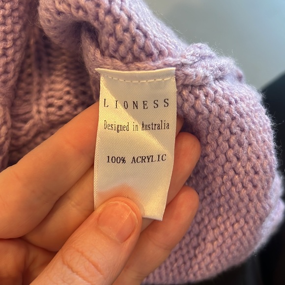 Lioness Australia lavender button up sweater - Picture 5 of 8